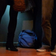 Careful up-against-wall positioning makes it hard for someone to even see the backpack, let alone suspect it contains valuables.